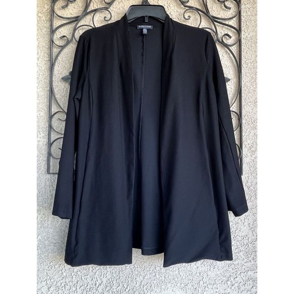 Eileen Fisher Open Front Cardigan - Size PS - Black - Picture 1 of 8